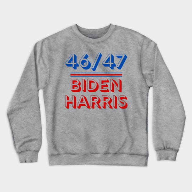 Joe Biden Kamala Harris 2020 Election Democrat Liberal 46/47 Crewneck Sweatshirt by MalibuSun